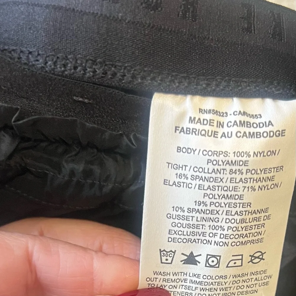 Nike Women's Black Athletic Shorts with Gray Swoosh - Picture 7 of 7